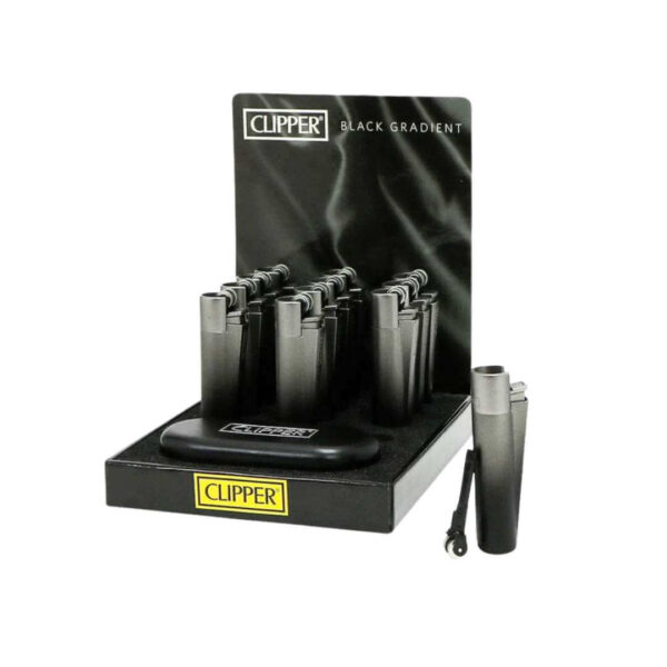 Clipper Metálico Negro Gradiente | Encendedor Premium Reutilizable - Imagen 3