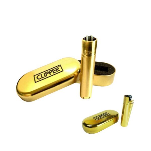 Clipper Metal Dorado con Estuche | Edición de Lujo - Imagen 2