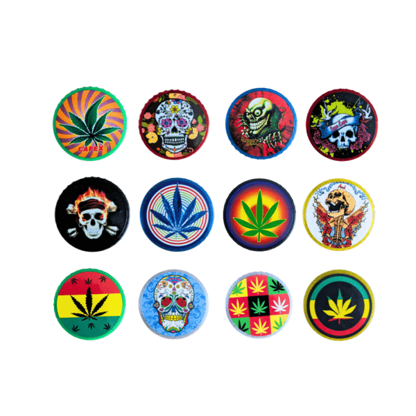 Grinder de Acrílico 60mm | 2 Partes | 12 Diseños - Imagen 3