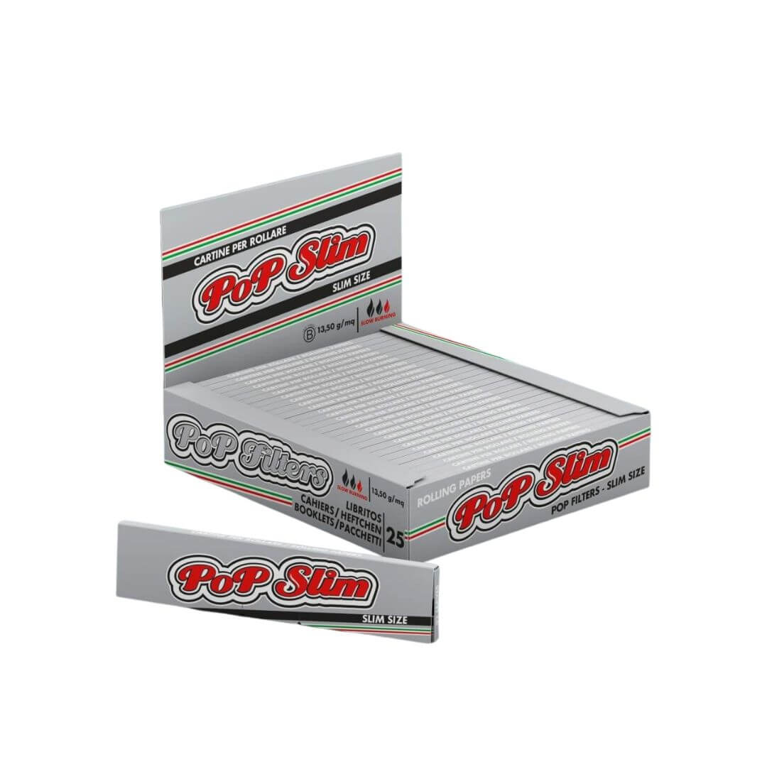 Pop Filters Slim Silver 25x | Combustión Lenta