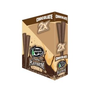 blunt wrap double platinum cones chocolate 2X