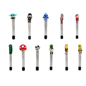 pipa de vidrio con personajes 11.3 cm