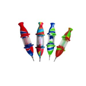 nectar collector vidrio silicona 20cm colores