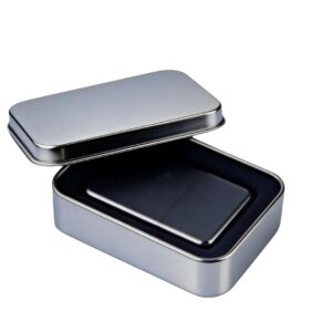 cajita metálica pequeña para encendedor