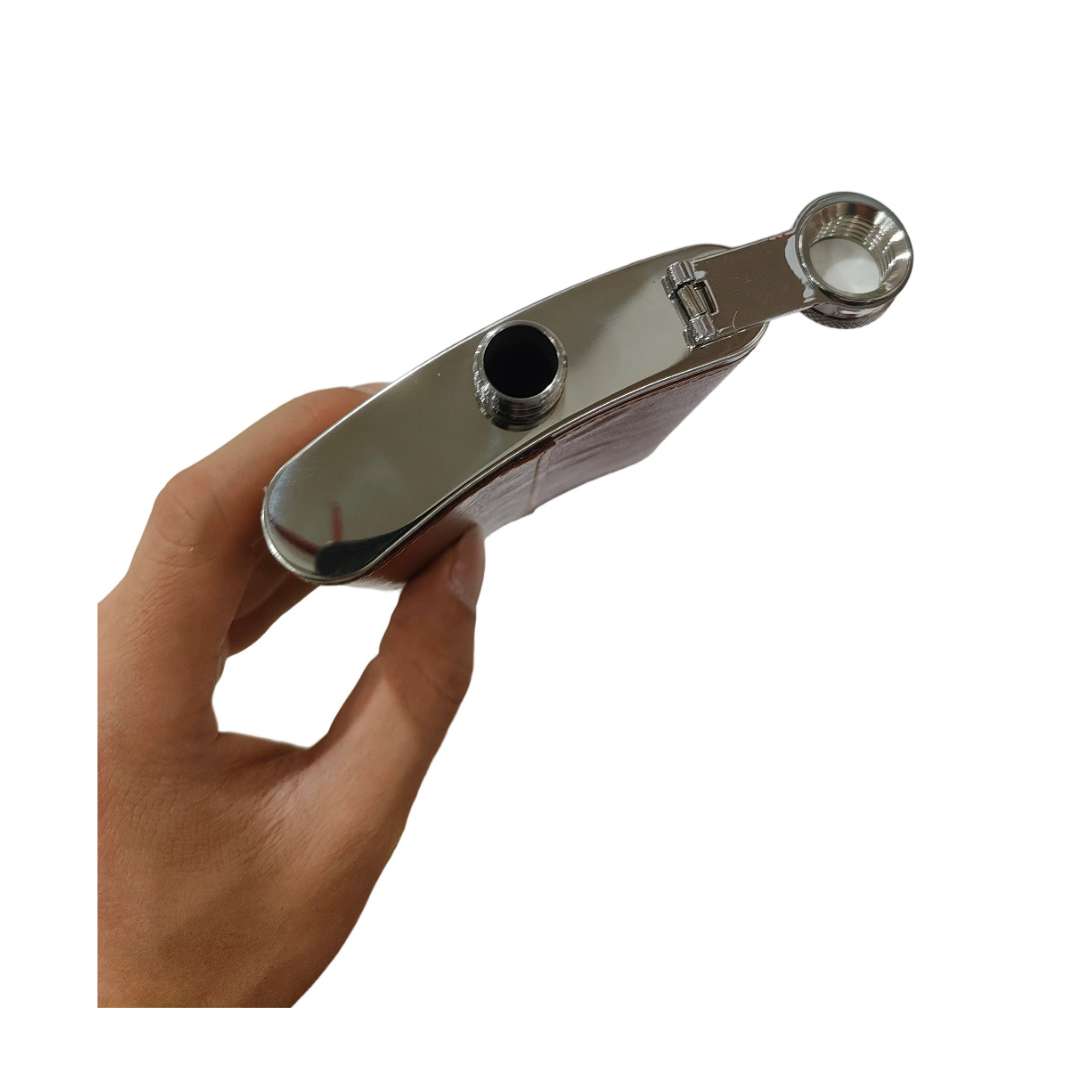 caminera metálica tipo petaca