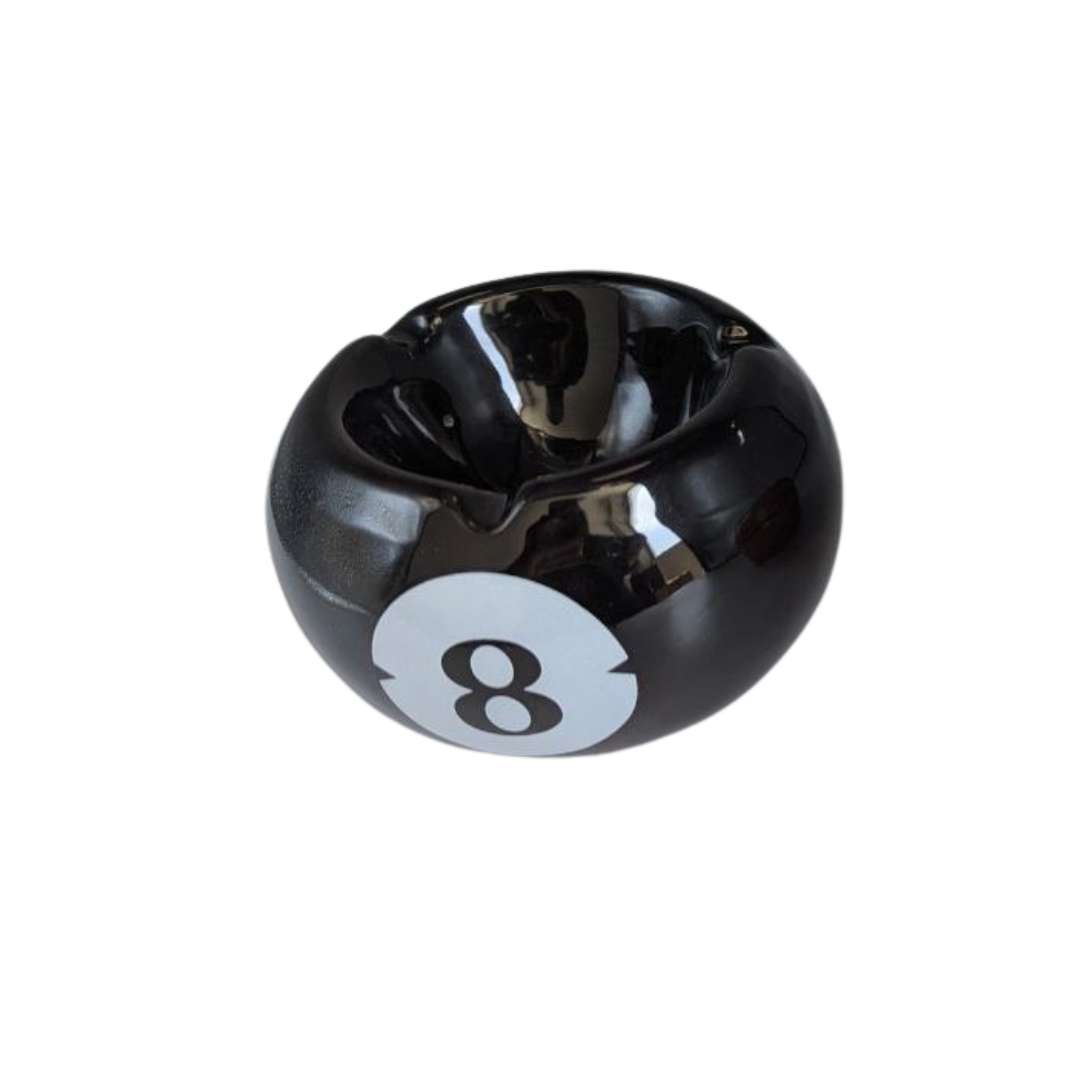 Cenicero de Cerámica | Diseño Clásico y Bola 8 - Imagen 2