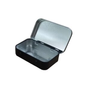 cajita metálica para encendedor con tapa