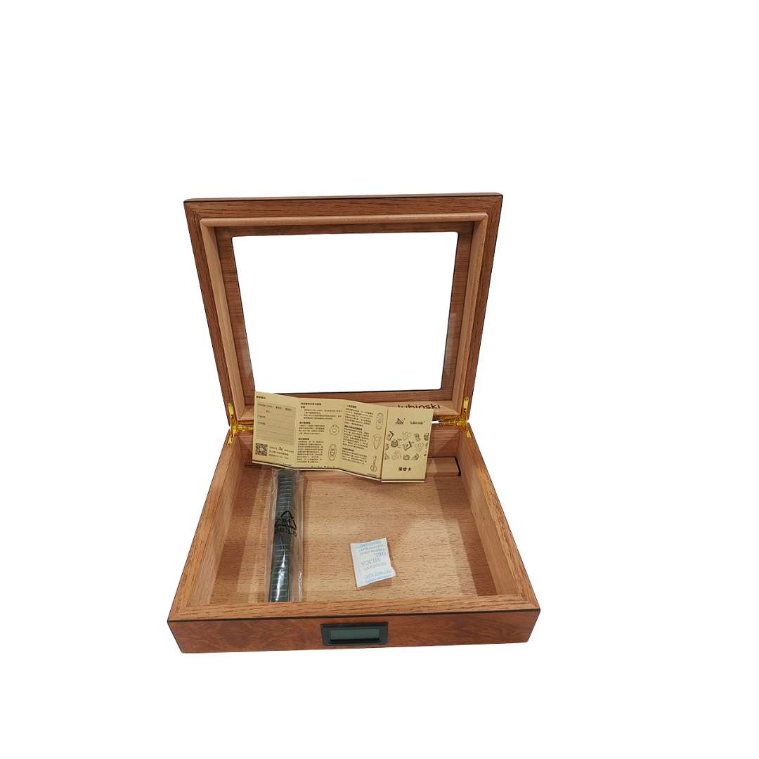 caja humificadora para puros con termómetro