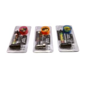 kit pipa metálica con grinder acrílico 30mm