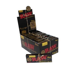 RAW Black Connoisseur 1 1/4 con Tips 50 Hojas