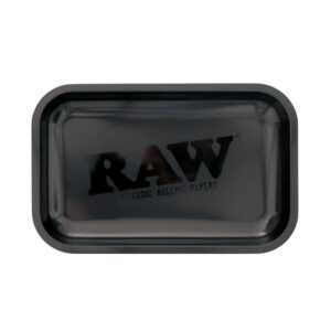 RAW Murdered Matte Black Rolling Tray Small | Bandeja Negra