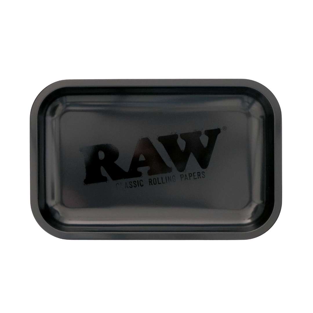 RAW Murdered Matte Black Rolling Tray Small | Bandeja Negra
