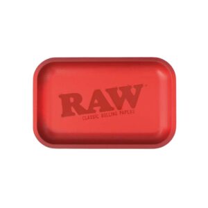 RAW Red Matte Rolling Tray Small | Bandeja Metálica Roja