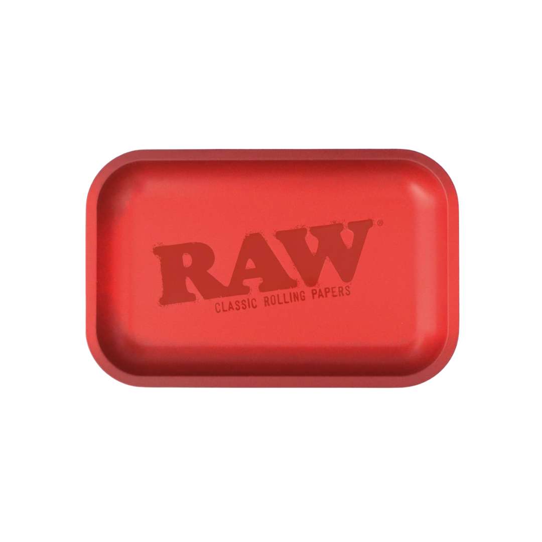 RAW Red Matte Rolling Tray Small | Bandeja Metálica Roja