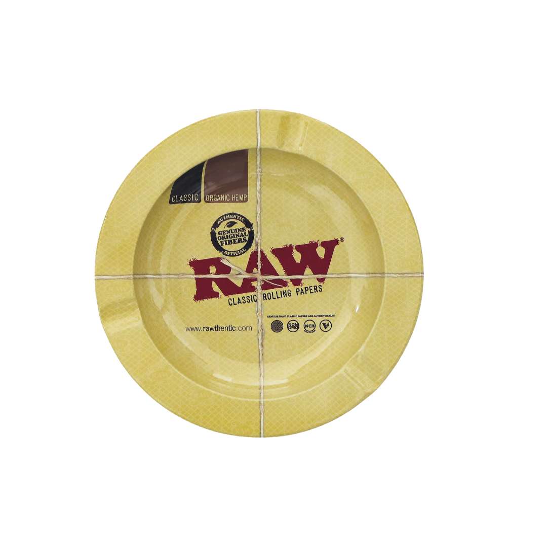 raw metal ashtray 14 cm