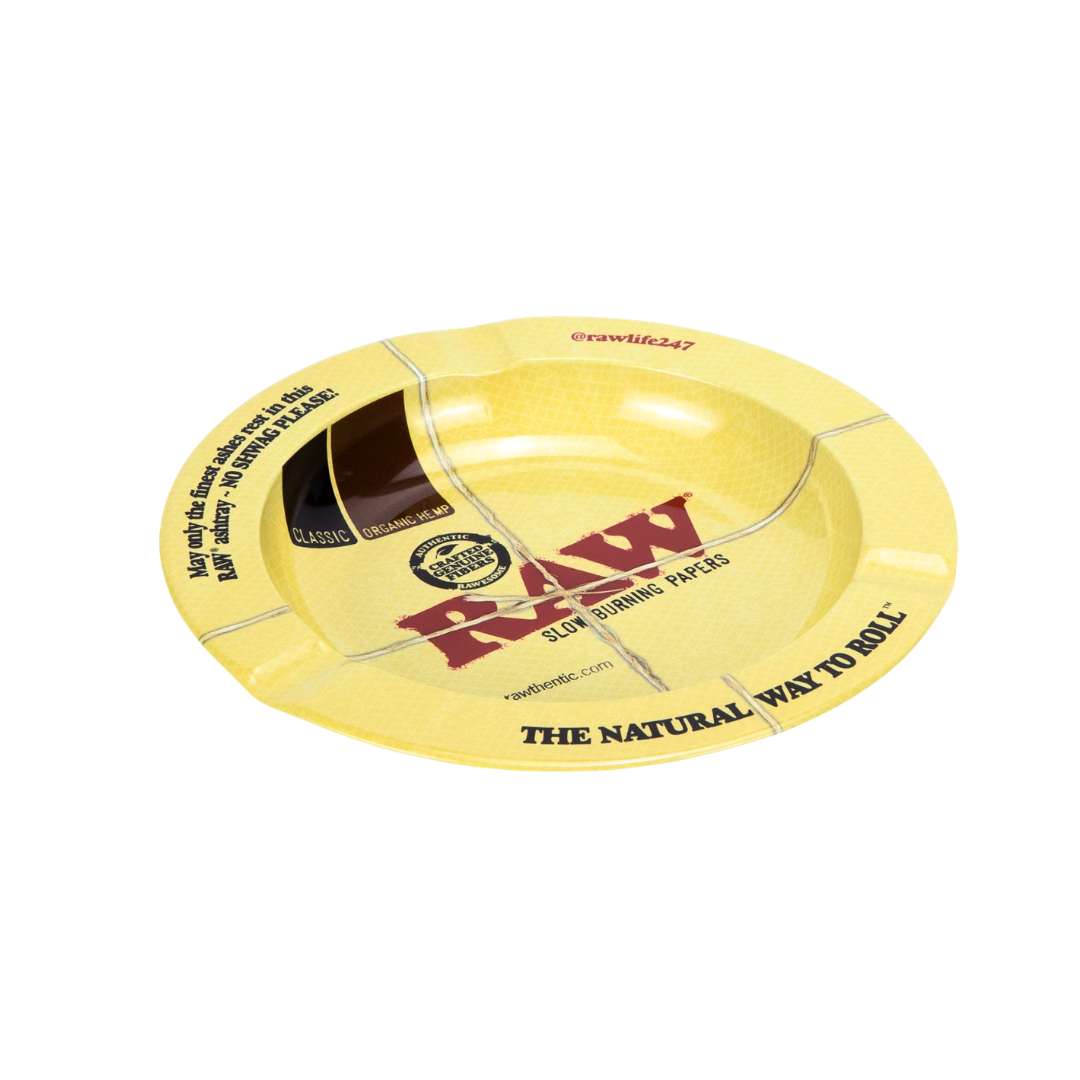 raw metal ashtray 14 cm