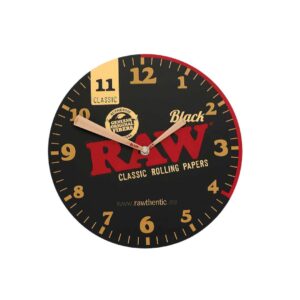 RAW black wall clock 30 cm negro