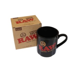 RAW black ceramic coffee mug taza negra