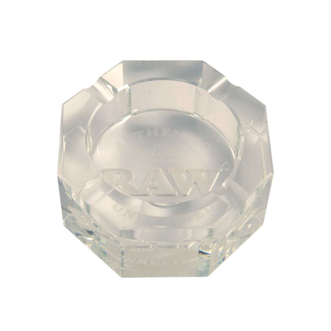 raw crystal ashtray lead free