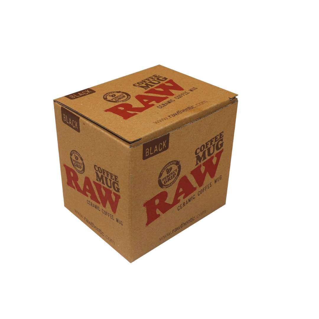 RAW black ceramic coffee mug taza negra